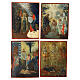 Antique Russian icon of the Twelve Feasts from Uglich, small panels of 6x5 in and central panel of 12x10 in, Descent into Hell s3