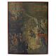 Icona Russa antica le 12 Feste Uglich tavole piccole 16x12 cm e tavola centrale discesa inferi 31,5x24,5 cm s2