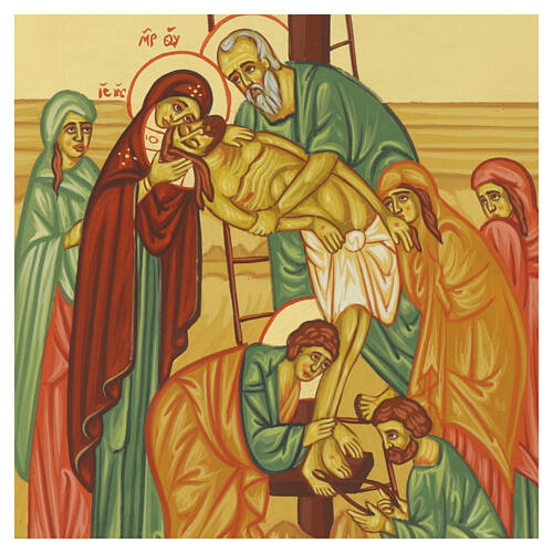 Deposition from the Cross icon 30x25cm Russian style, hand-painted 2