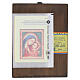 Painted Romanian Icon 'Mother of Good Counsel', green background with frame, 22x18 cm s4