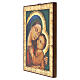 Icona Romania Madonna del Buon Consiglio fondo verde dipinta 30x25 cm s3