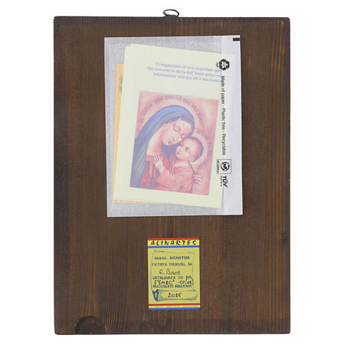 Ícone Roménia Nossa Senhora do Bom Conselho pintado à mão 30x25 cm 4