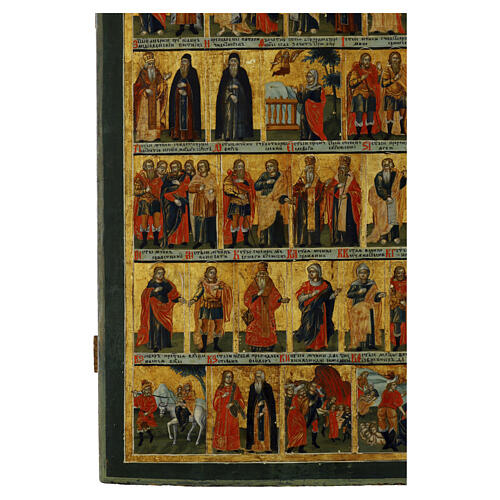 Antique icon, Menologium of December, 21x17 in, 18th century, Russia 6