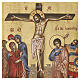 Hand-painted Romanian Crucifixion icon, antiqued style, 16x12 in s2