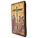 Hand-painted Romanian Crucifixion icon, antiqued style, 16x12 in s3