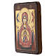 Our Lady of the Sign, hand‑painted Romanian antiqued‑style icon, 7x6 in s3