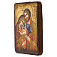 Icona Romania dipinta Sacra Famiglia stile antichizzato 18x15 cm s3