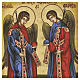 Hand-painted Romanian icon of Archangels Michael and Gabriel, antiqued style, 7x6 in s2