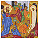 Icône Résurrection de Lazare peinte à la main style russe 30x25 cm s2