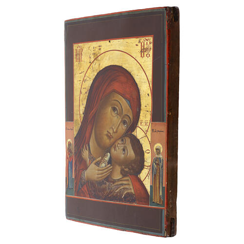 Antyczna rosyjska ikona „Matka Boża Korsuńska”, XIX w., 33×27 cm 3