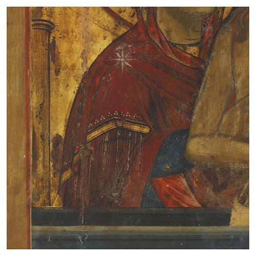 Don't cry for me, Mother, antique Russian icon, early 19th century, 12x10 in 4