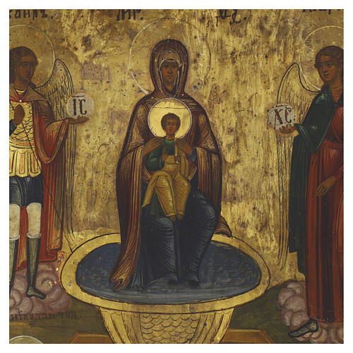 Icono ruso antiguo Fuente de la Vida siglo XIX 35x30 cm 2