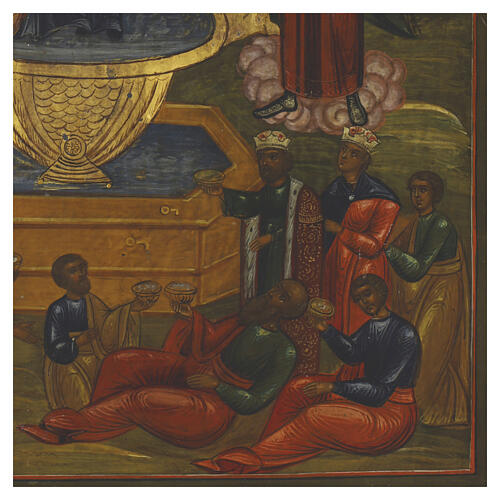 Icona russa antica Fonte di Vita XIX secolo 35x30 cm 6