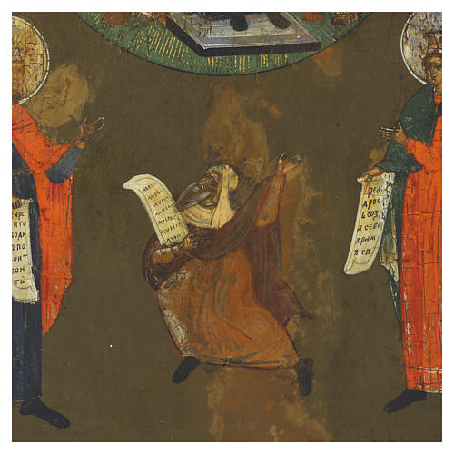 Alte russische Ikone „Lobpreis der Propheten“ – 44 × 37 cm, neunzehntes Jahrhundert 7