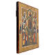 Icona russa antica Elogio dei Profeti XIX secolo 44x37 cm s5