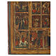 Icono ruso antiguo 16 fiestas ciclo de la Pasión siglo XIX 49x38 cm s8