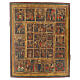 Ancient Russian icon of the 16 Great Feasts and Passion Cycle, 19th century, 49x38 cm s1