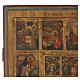 Ancient Russian icon of the 16 Great Feasts and Passion Cycle, 19th century, 49x38 cm s3