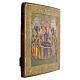 Icône russe ancienne Dormition de la Mère de Dieu XIX siècle 35x30 cm s5