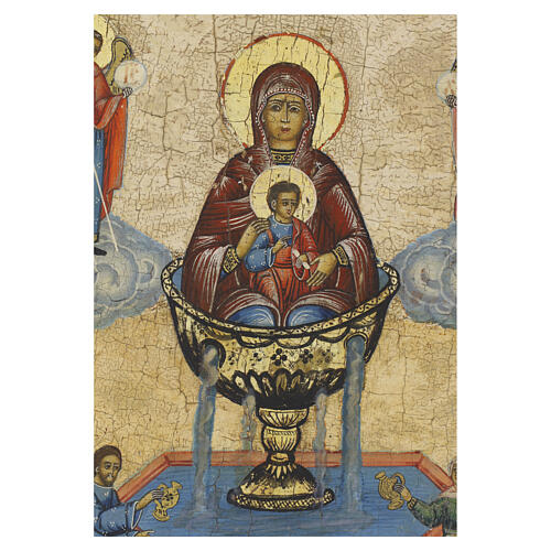 Antique Russian icon, Fountain of Life, late 18th century, 16x12 in 2