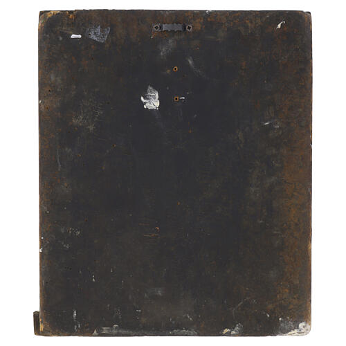 Icono ruso antiguo Ascensión al cielo del profeta Elías siglo XIX 34x29 cm 6