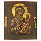 Icono Ruso antiguo Virgen de Tichvin siglo XIX 34x29 cm s1