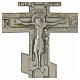 Crucifixo ortodoxo russo em bronze prateado, século XIX, 21x10 cm s3