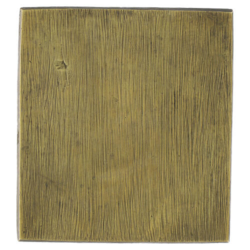 Alte russische Reiseikone aus Bronze „Hinabfahrt in die Unterwelt und Auferstehung“ – 5 × 5 cm, neunzehntes Jahrhundert 3