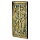 Antique Russian travel icon, 19th century, enamelled bronze, Descent into Hell and Resurrection, 2x1.8 in s2