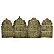 Alte russische Reiseikone aus Bronze mit Emaille, Polytychon – 15 × 36 cm, neunzehntes Jahrhundert s1