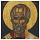 Icône byzantine Roumanie Saint Nicolas peinte à la main 30x25 cm s2