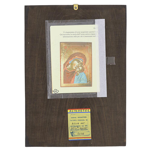 Icona Romania Madre di Dio Tolgskaja effetto antico 30x25 cm dipinta 4
