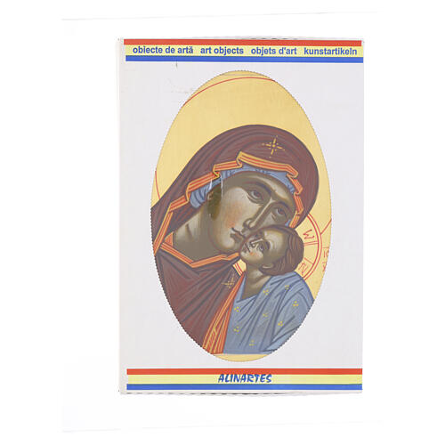 Icona Romania Madre di Dio Tolgskaja effetto antico 30x25 cm dipinta 5
