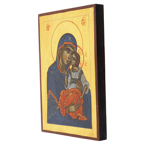 Romanian Hand-Painted Icon Mother of God Tolgsk, Byzantine style, 30x25 cm 3