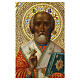 Ícone russo antigo São Nicolau de Mira século XIX 26x21 cm s2