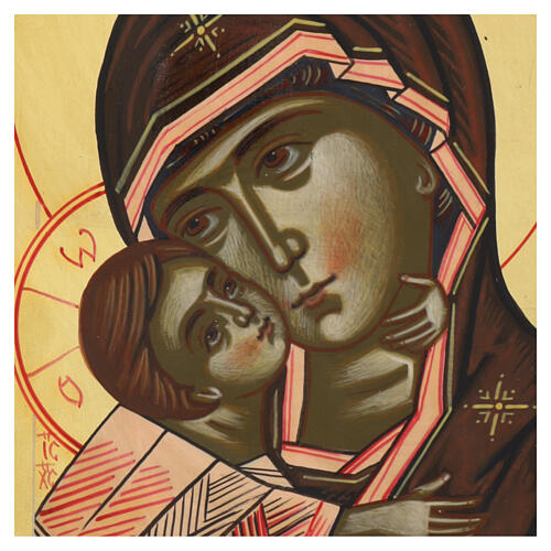 Hand-Painted Icon Mother of God Vladimirskaja, 30x20 cm 2