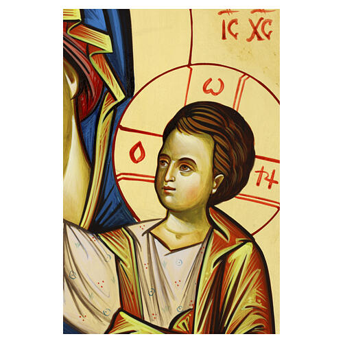 Mother of God, Joy and Relief, Romanian hand-painted icon, 31.5x23.6 in 4