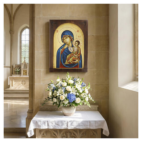 Icône Roumanie peinte Mère de Dieu Joie et Soulagement 80x60 cm 2