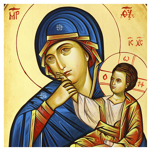 Icona Romania dipinta Madre di Dio Gioia e Sollievo 80x60 cm 3