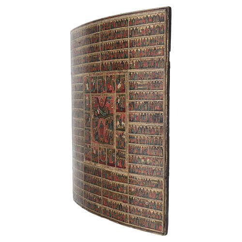 Large Antique Russian Icon, Annual Menologion  of the Orthodox Liturgical Calendar, 18th–19th century, 104x78 cm 7