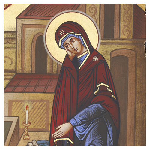 Icona dipinta a mano Sacra Famiglia e Santissima Trinità 40X30 cm 4