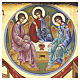 Icona dipinta a mano Sacra Famiglia e Santissima Trinità 40X30 cm s7