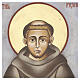 Icona dipinta a mano San Francesco d'Assisi con libro delle Sacre Scritture 30X25 cm s2