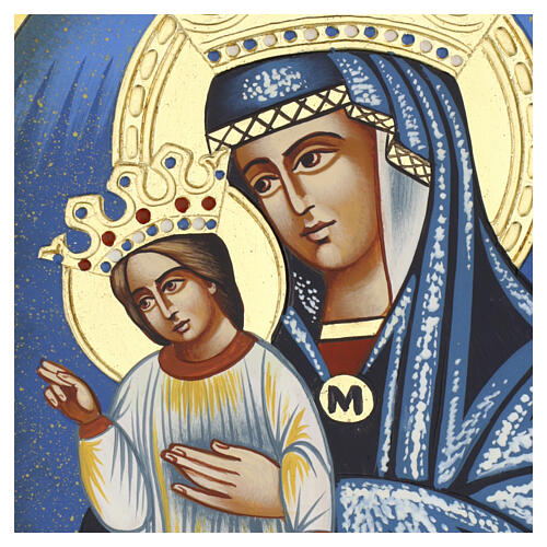 Ikona ręcznie malowana Maria Mater Ecclesiae Totus Tuus, 20×15 cm 2