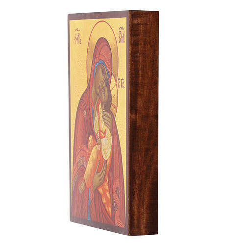 Ícone russo Mãe de Deus Umilénie pintado à mão 14x10 cm 3
