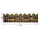 Foldable Russian domestic iconostasis, 51.2x13.4 in open / 13.0x6.3 in closed, 19th century s3