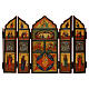 Foldable Russian domestic iconostasis, 51.2x13.4 in open / 13.0x6.3 in closed, 19th century s4