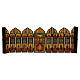 Foldable Russian domestic iconostasis, 51.2x13.4 in open / 13.0x6.3 in closed, 19th century s9