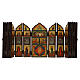 Iconostase russe domestique 130x34 cm ancienne XIXe siècle pliante s7