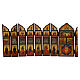 Iconostase russe domestique 130x34 cm ancienne XIXe siècle pliante s11